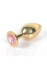 Golden plug large цвет кристалла розовый GL-02