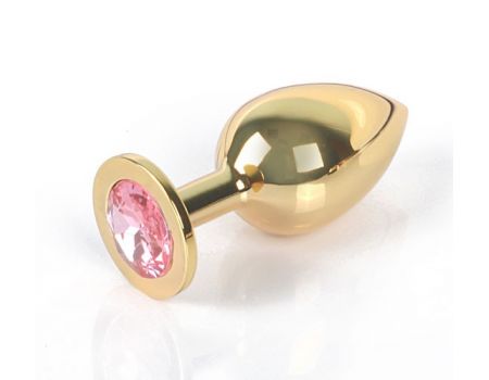 Golden plug large цвет кристалла розовый GL-02
