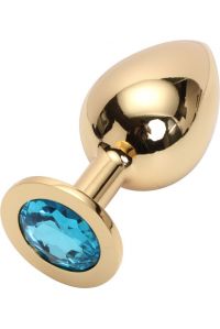 Golden plug large цвет кристалла голубой Gl-05