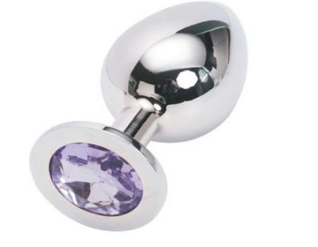 Silver plug large кристалла светло-фиолетовый SL-15