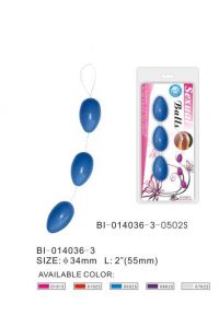 Анальные шарики голубые BI-014036-3