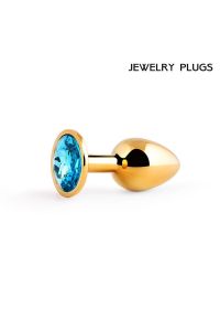 Golden plug large цвет кристалла голубой GS-05